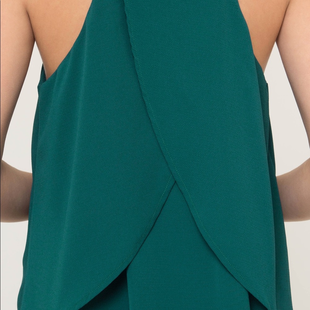Green Spaghetti Strap Layered Cami Top - Picture 5 of 5
